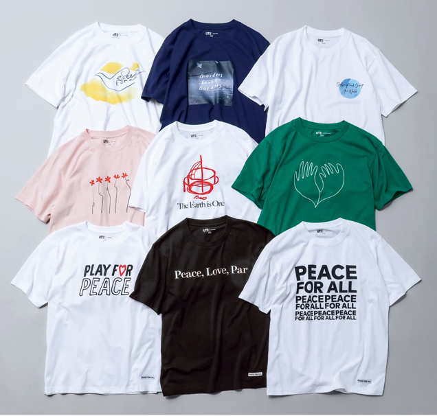 In vendita le t-shirt solidali di UNIQLO con un unico obiettivo: PEACE FOR ALL